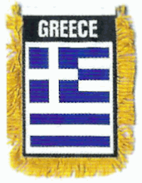 Mini-Banner with flag of Greece