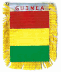 Mini-Banner with flag of Guinea