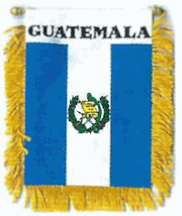 Mini-Banner with flag of Guatemala