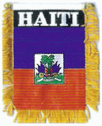 Mini-Banner with flag of Haiti