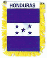 Mini-Banner with flag of Honduras