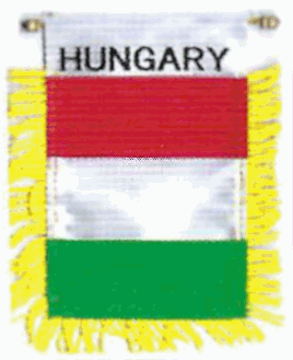 Mini-Banner with flag of Hungary