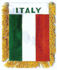 Mini-Banner with flag of Italy