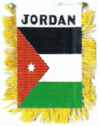 Mini-Banner with flag of Jordan