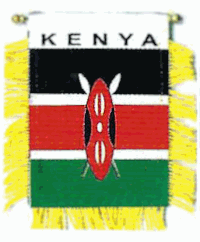 Mini-Banner with flag of Kenya