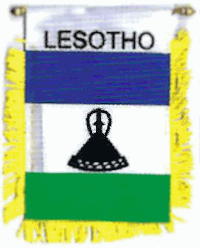 Mini-Banner with flag of Lesotho