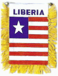 Mini-Banner with flag of Liberia