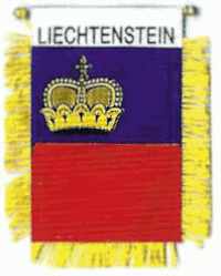 Mini-Banner with flag of Liechtenstein