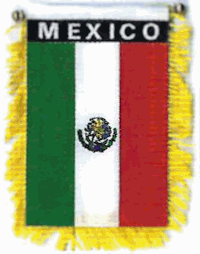 Mini-Banner with flag of Mexico