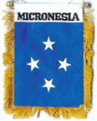 Mini-Banner with flag of Micronesia