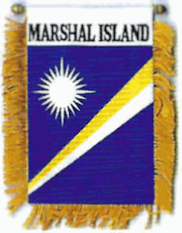 Mini-Banner with flag of Marshall Islands