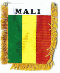 Mini-Banner with flag of Mali