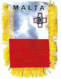 Mini-Banner with flag of Malta