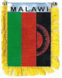 Mini-Banner with flag of Malawi