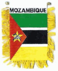 Mini-Banner with flag of Mozambique