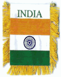 Mini-Banner with flag of India