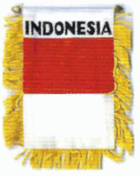 Mini-Banner with flag of Indonesia