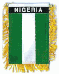 Mini-Banner with flag of Nigeria