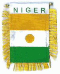 Mini-Banner with flag of Niger