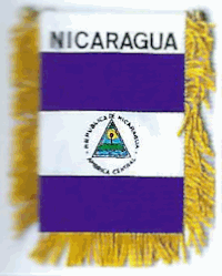 Mini-Banner with flag of Nicaragua