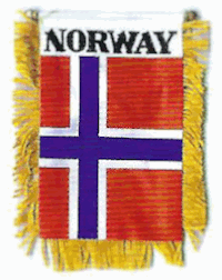 Mini-Banner with flag of Norway