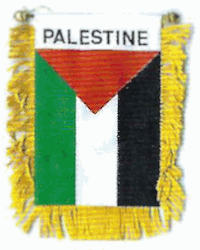 Mini-Banner with flag of Palestine