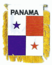 Mini-Banner with flag of Panama