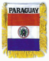 Mini-Banner with flag of Paraguay