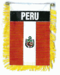 Mini-Banner with flag of Peru