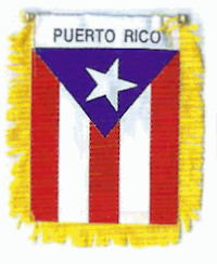 Mini-Banner with flag of Puerto Rico