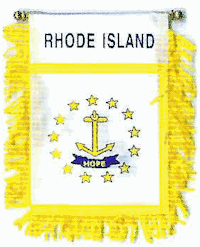 Mini-Banner with flag of Rhode Island