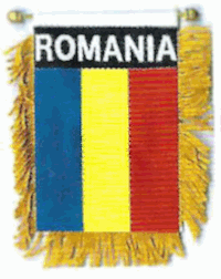 Mini-Banner with flag of Romania