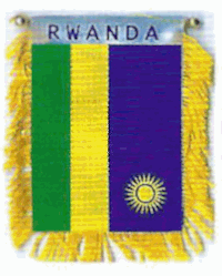 Mini-Banner with flag of Rwanda