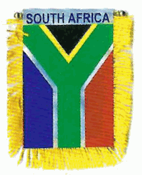 Mini-Banner with flag of South Africa