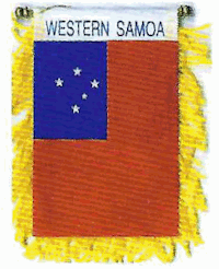 Mini-Banner with flag of Samoa