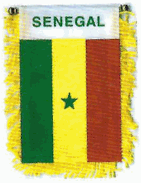 Mini-Banner with flag of Senegal