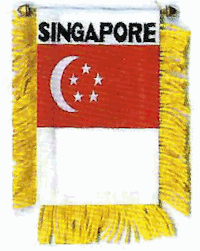 Mini-Banner with flag of Singapore