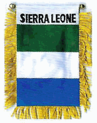 Mini-Banner with flag of Sierra Leone