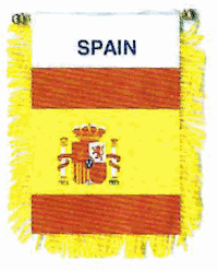 Mini-Banner with flag of Spain