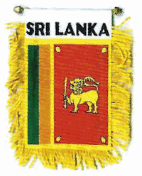 Mini-Banner with flag of Sri Lanka