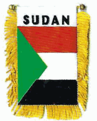 Mini-Banner with flag of Sudan