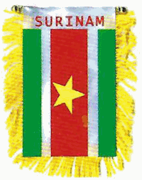 Mini-Banner with flag of Suriname