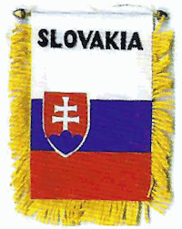 Mini-Banner with flag of Slovakia