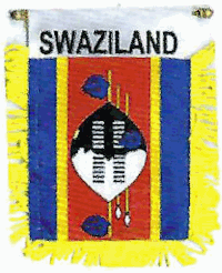 Mini-Banner with flag of Swaziland