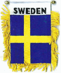 Mini-Banner with flag of Sweden