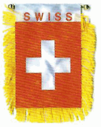 Mini-Banner with flag of Switzerland