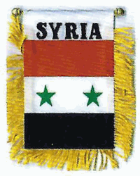 Mini-Banner with flag of Syria