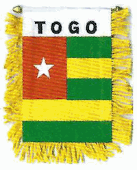 Mini-Banner with flag of Togo