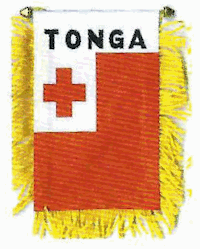 Mini-Banner with flag of Tonga