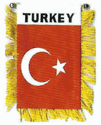 Mini-Banner with flag of Turkey